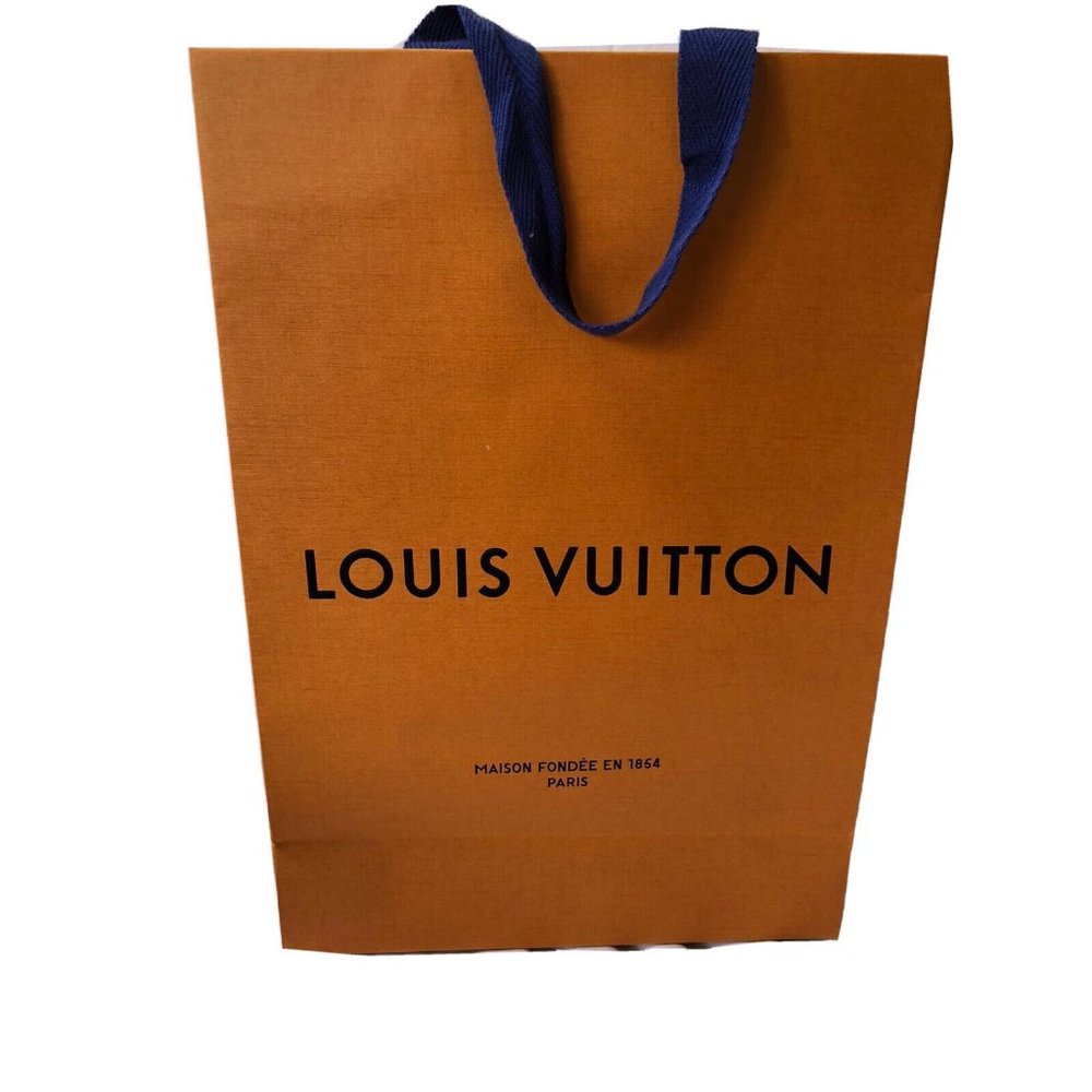 Louis Vuittons Paper Shopping Bag Orange 14" x 9.6" x 4.3"